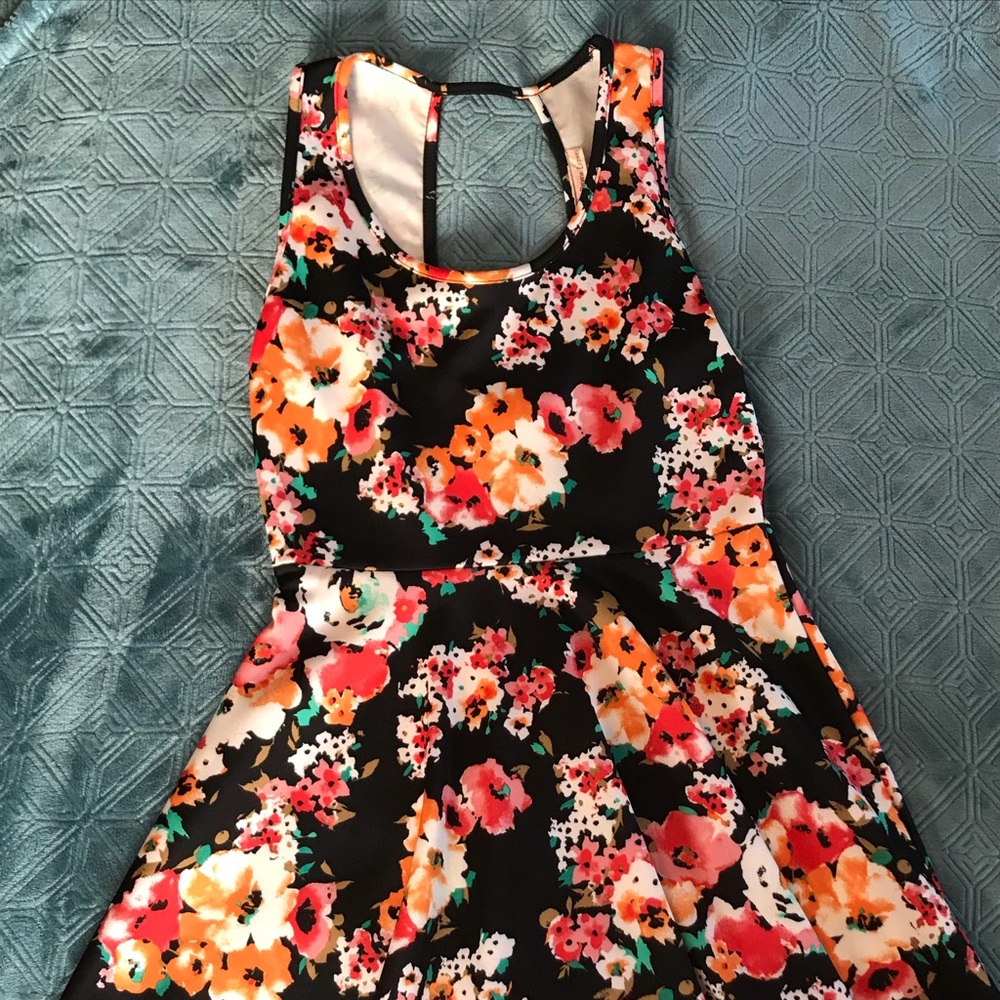 Banana Lemon floral skater dress